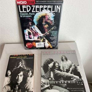 Led Zeppelin mojo magazine, book memorabilia